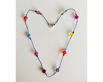 Floating Swarovski Crystal Necklace - Multicolor