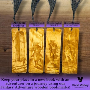 Fantasy Adventure Wooden Veneer Bookmarks