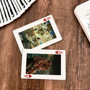 Cartes à jouer personnalisées comme cadeaux commémoratifs - Souvenirs de voyage personnalisés créatifs et cadeau d'anniversaire - Cartes à jouer personnalisées - Cadeau de remise des diplômes