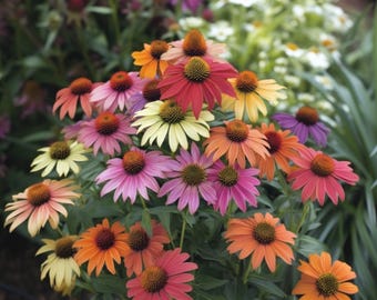 Semi di Echinacea x Hybriden Dreamcoat echinacea Paradiso Bianco Rosso Giallo Arancione Viola Rosa