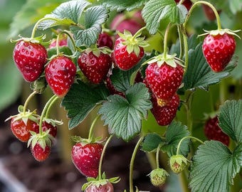 種子。新しい品種！イチゴ「サマー ブリーズ ローズ」バラ形の八重咲き