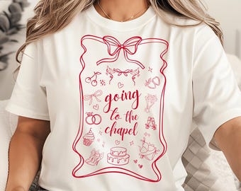 Going to the Chapel png, Bachelorette Png, Coquette Bride Png, Just Engaged png, Canva Editable Template, Bride to Be, Wedding Gift