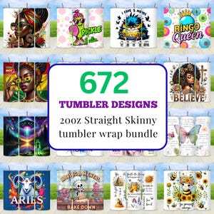 672 Variety Pack Mega Tumbler Wrap Bundle, Bundle PNG, 20oz Sublimation Tumbler Designs, 20 oz Skinny Tumbler, Tumbler Wrap Watercolor Png