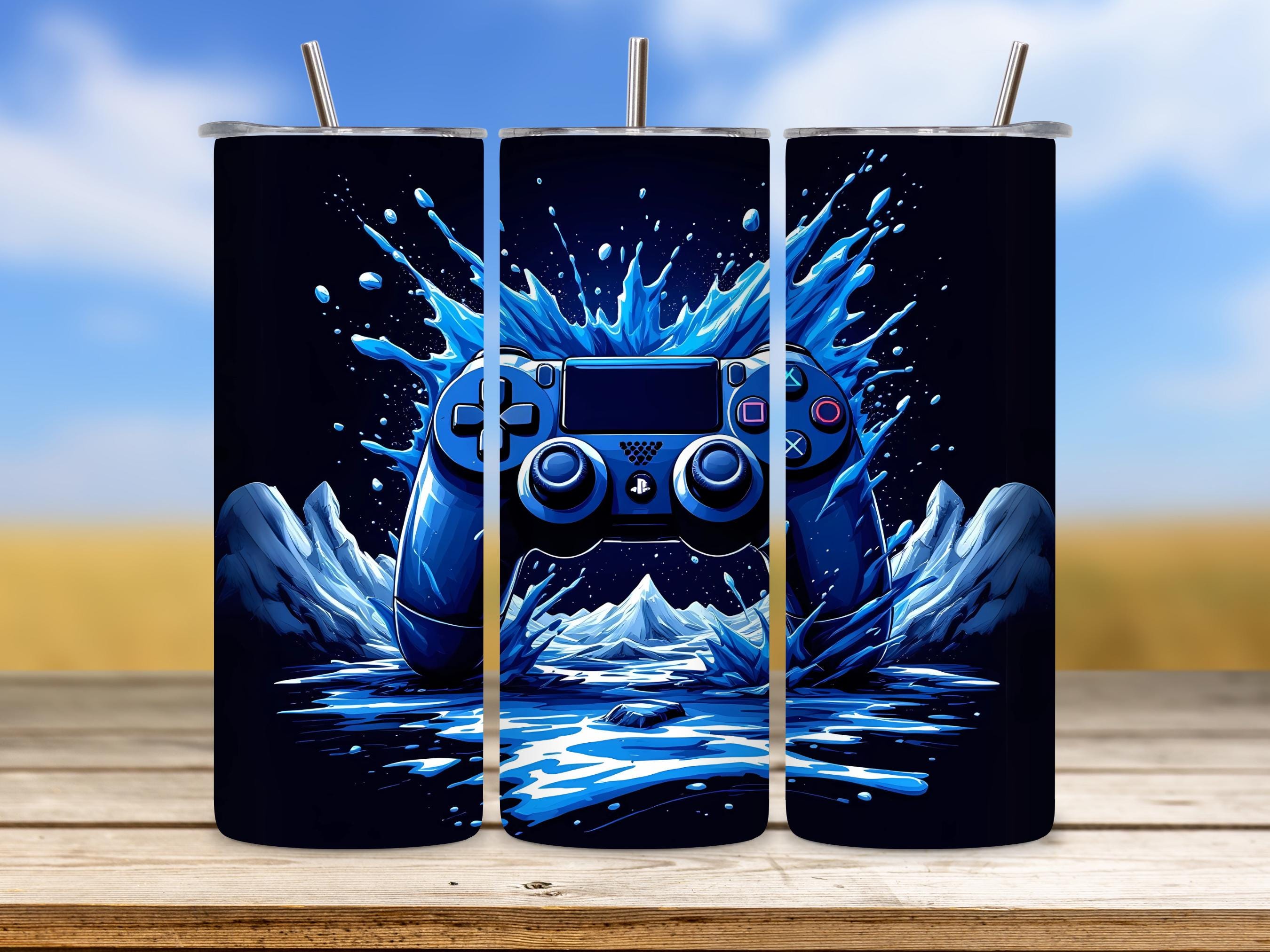 Game Controller Tumbler Wrap PNG, PS5 Gamer 20 Oz Sublimation Design ...