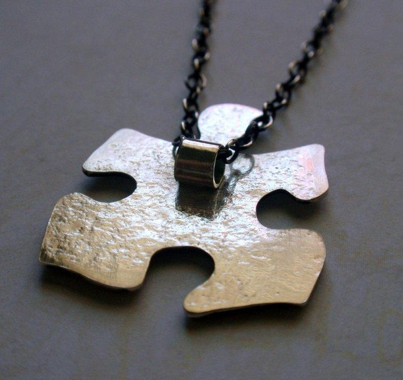 Autism Aspergers Puzzle Necklace Autism Spectrum Awareness in Etsy