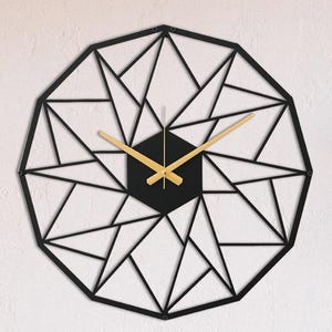 Wall Clock, Oversized Wall Clock, Silent Modern Wall Clock, Small Kitchen Clock, Laser Cut Clock, Large Wall Clocks, Metal Wall Decor