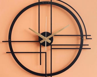Oversized Wall Clock, Unique Minimalist Decorative Clocks, Fathers Day Gift