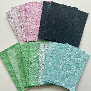 Set di venti carte fatte a mano in rilievo 4x6