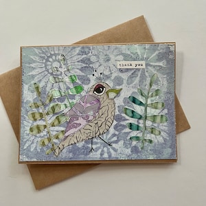 Collage Vogel Grußkarte Grußkarte handgemacht