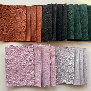 Set di venti carte fatte a mano in rilievo 4x6