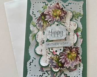 Happy Mother’s Day collaged card handmade gift for her