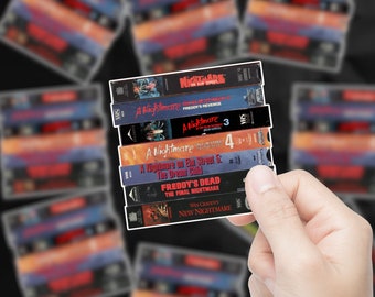 Horror VHS Stack Sticker | Horror Sticker | Sticker for horror fans | Halloween | Glossy Vinyl Stickers