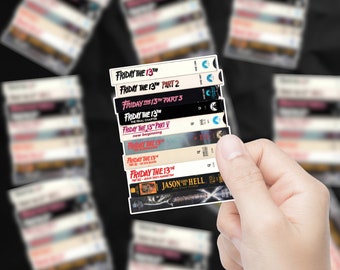 Friday the 13th VHS Stack Sticker | Horror Sticker | Sticker for horror fans | Halloween | Glossy Vinyl Stickers