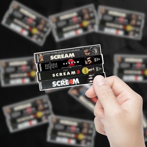 Horror VHS Stack Sticker | Horror Sticker | Sticker for horror fans | Halloween | Glossy Vinyl Stickers