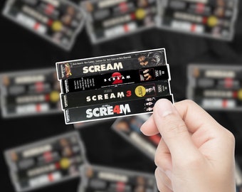 Horror VHS Stack Sticker | Horror Sticker | Sticker for horror fans | Halloween | Glossy Vinyl Stickers