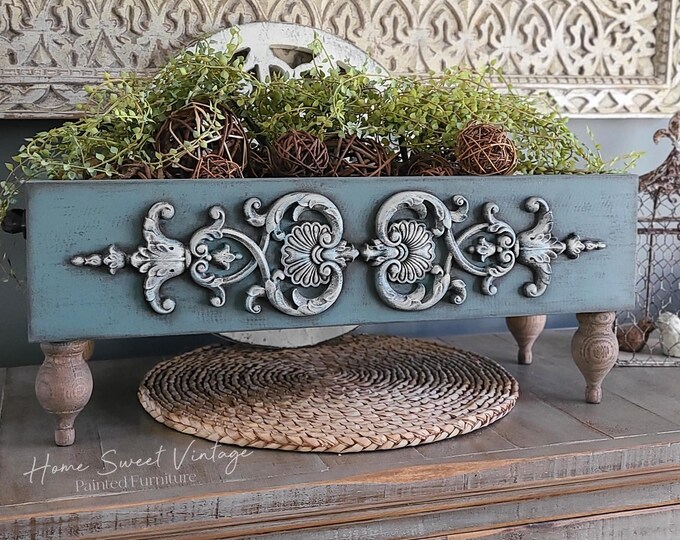 Farmhouse Table Riser Wood Tray Decorative Box - Etsy