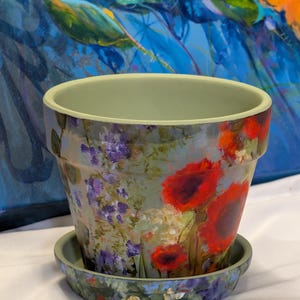 Kommer snart - Handmålade krukor (ej decoupage) + fat