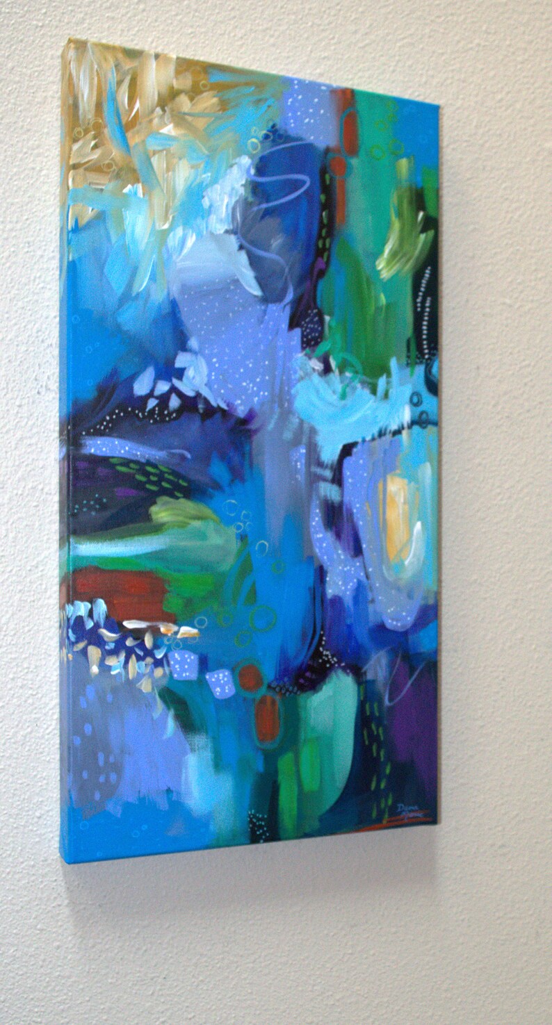 Original Vibrant Abstract Painting on Canvas Modern Art Etsy