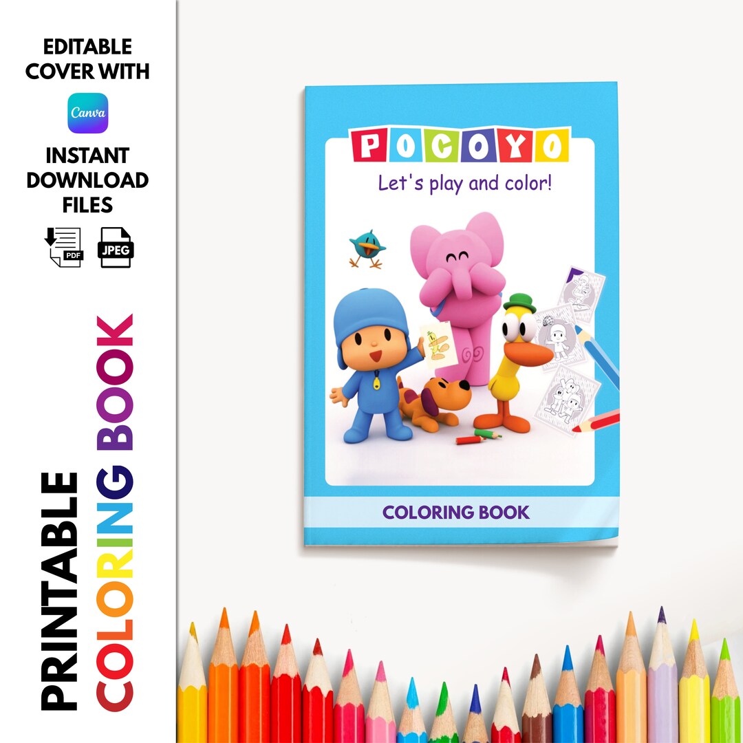 Pocoyo 20 Coloring Pages, Pocoyo Coloring, Pocoyo Coloring Book - Etsy
