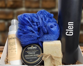 Personalized Men's Gift Box: Tumbler & Grooming Set