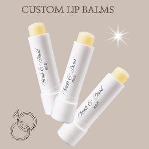 Wedding Lip Balm - Wedding Lip Gloss - Modern Wedding Favor - Personalized Lip Balm - Party Favors - Bridal Shower Favors - Custom Labels