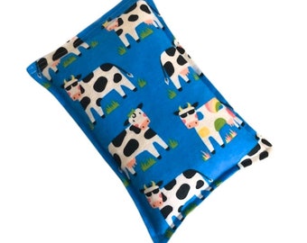 Microwave Rice Heating Pad, Cute Cow Rice Bag, Dorm Heat Pack, Corn Heating Pad, Eye Pillow, Autoimmune Gift, Thinking of You Gift Package