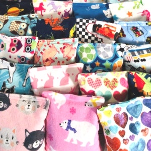 Kid's Boo Boo Bag, Small Heating Pad First Aid Packs, Hand Warmers, Great Stocking Stuffers Party Favors For Kids, Many Fun Fabrics