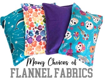 Almohadilla térmica de maíz para microondas, bolsa de maíz, almohadilla térmica para la espalda, paquete de calor, bolsa de calor refrescante, regalo de relajación, regalo de cumpleaños para ella, muchas telas