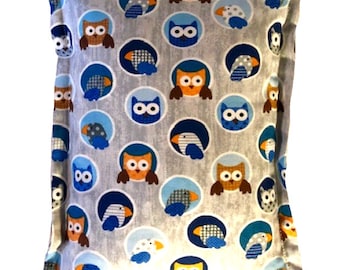 Owl Corn Heating Pad, Period Pack for Cramp Relief, Dorm College Thinking of You Gift, Cute Owl Fabric, Heat Cold Therapy Pain Relief