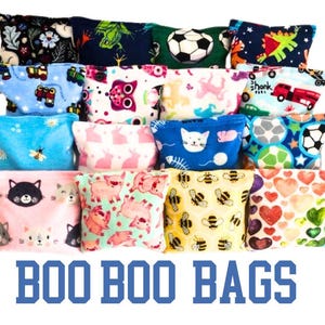 Kid&#39;s Boo Boo Bag, Small Heating Pad First Aid Packs, Hand Warmers, Great Stocking Stuffers Party Favors For Kids, Many Fun Fabrics