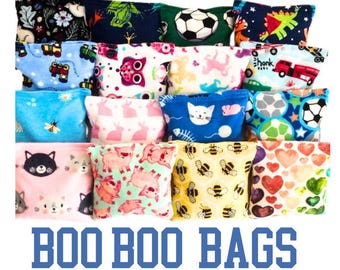 Bolsa para rasguños infantiles, almohadilla térmica pequeña, calentadores de manos, ideales para rellenar calcetines navideños o como detalle para fiestas infantiles, con una gran variedad de telas divertidas.