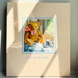 Vintage Hallmark “Special Memories” teddy bear-themed blank scrapbook