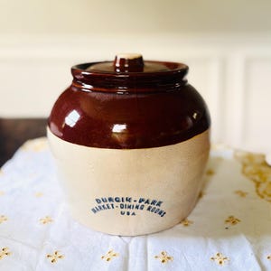 Vintage Durgin-Park Market-Dining Room 3-quart stoneware bean crock