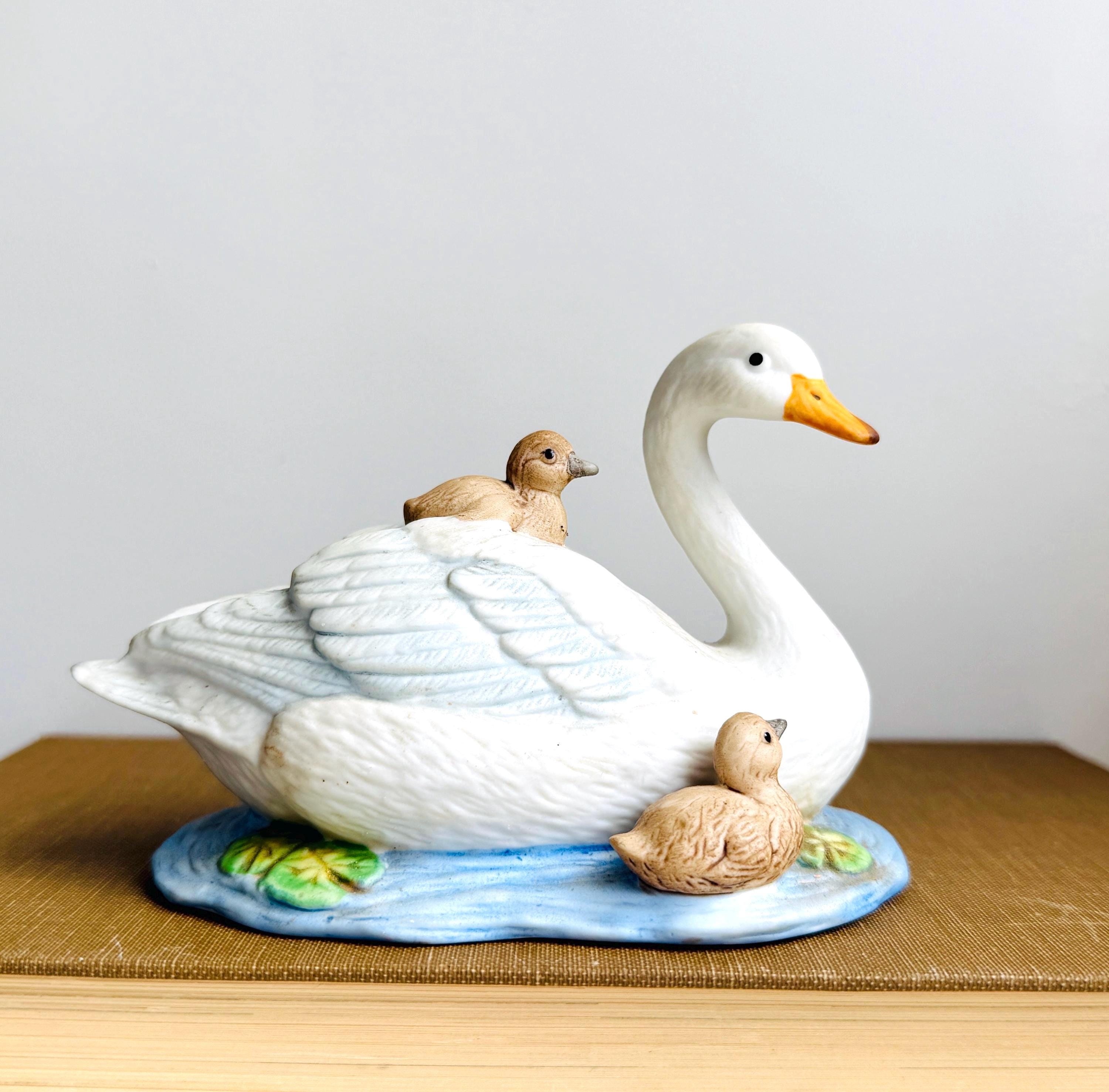 Blue Porcelain Swan - Etsy