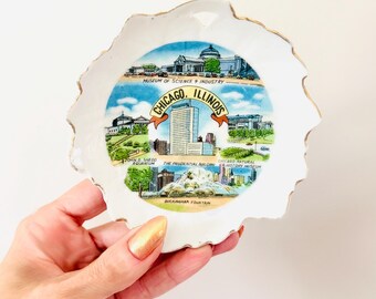 Vintage Chicago miniature souvenir plate