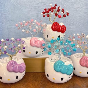 Hello Kitty Kristalldraht Edelsteinbäumchen! handgefertigt