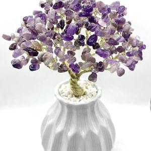 Massive natural Amethyst wire crystal gem tree, handmade