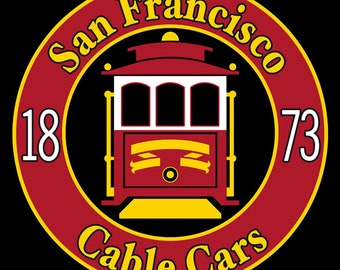 SF Cable Cars Color Shirt San Francisco SFMTA Andrew Smith Hallidie Train NF546