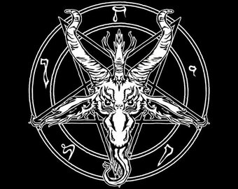 Patch Hail Satan Slogan Pentagram Church Metal Venom Mercyful Fate Ghost NFP039