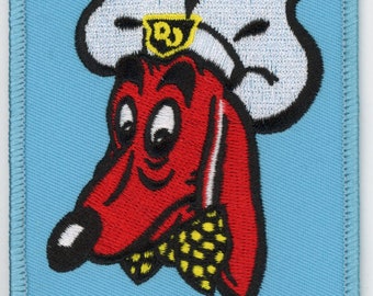 Patch Doggie Diner Grinning Dachshund Chef Bow Tie San Francisco Oakland California Fast Food NFPDD