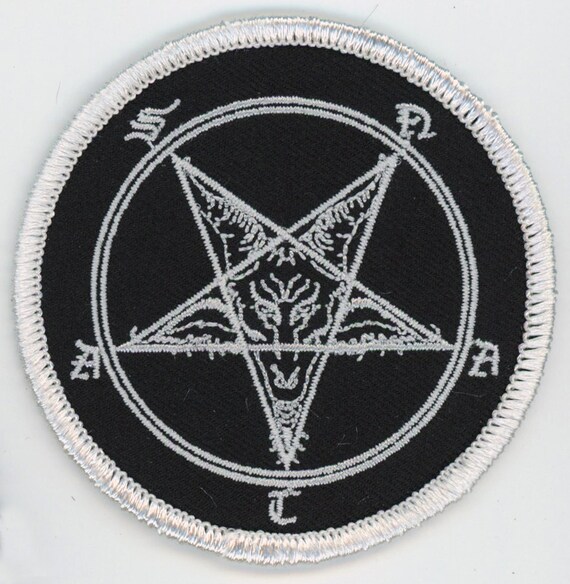 Patch Hail Satan Slogan Pentagram Church Metal Venom Mercyful Fate Ghost NFP039