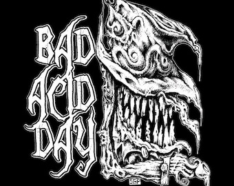 Mad Hatter Bad Acid Day Shirt Alice in Wonderland Gross Monster Kid Creature Features Halloween Rock Style NFT017