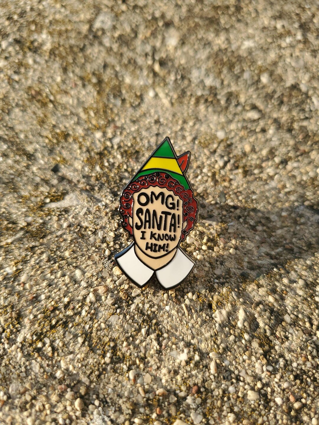 Santa Pin Design Santa Enamel Pin - Etsy