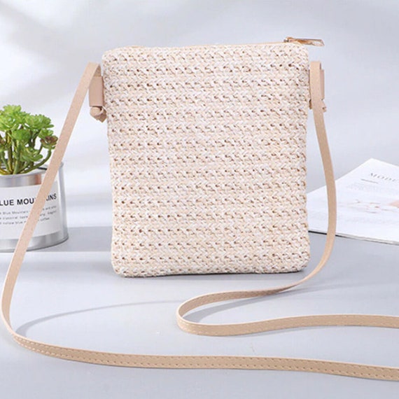 Straw Bag Lovely Small Square Gifts Bag Luxury Cute Crossbody - Etsy
