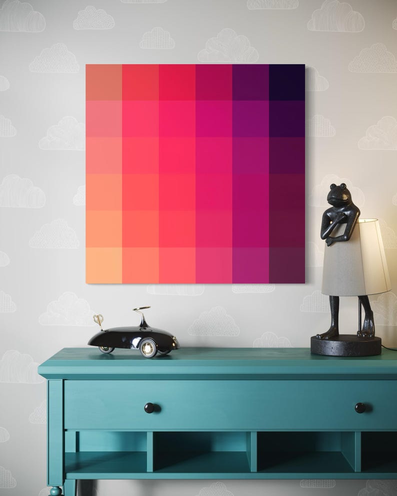 Canvas Wall Art Mosaic Design Aesthetic Geometric Form Fine Art