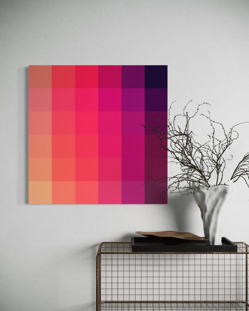 Canvas Wall Art Mosaic Design Aesthetic Geometric Form Fine Art