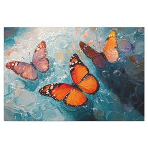 Abstract Butterfly Art, Butterfly Painting Wall Decor, Home Office Decor, Gift for Nature Lover, Matte Canvas Print