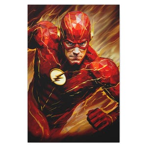 A FLASH OF MOSAIC Premium Canvas Wall Art | Premium Canvas Art Print | Living Room Wall Art | Superhero Wall Art
