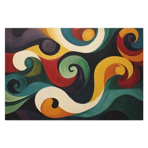 Artistic Swirls Abstract Canvas Art Beautiful Abstract Painting Wall Decor Gift Idea Abstract Swirls Wall Art Gift Idea Colorful Artwork