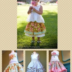 Edith Twirl Skirt PDF Sewing Pattern Instructions for Girls 2T 6 ... girls skirt sewing pattern , instant download pdf, twirly skirt ebook image 1